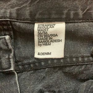 Black H&M Men’s Jeans straight regular size 36/36